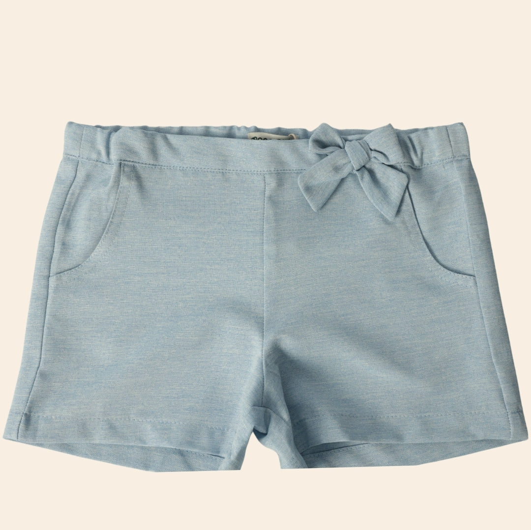 Short Loly papillon bleu clair chiné