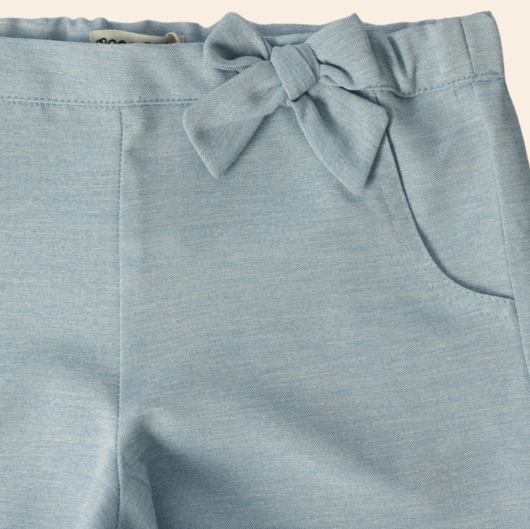Short Loly papillon bleu clair chiné