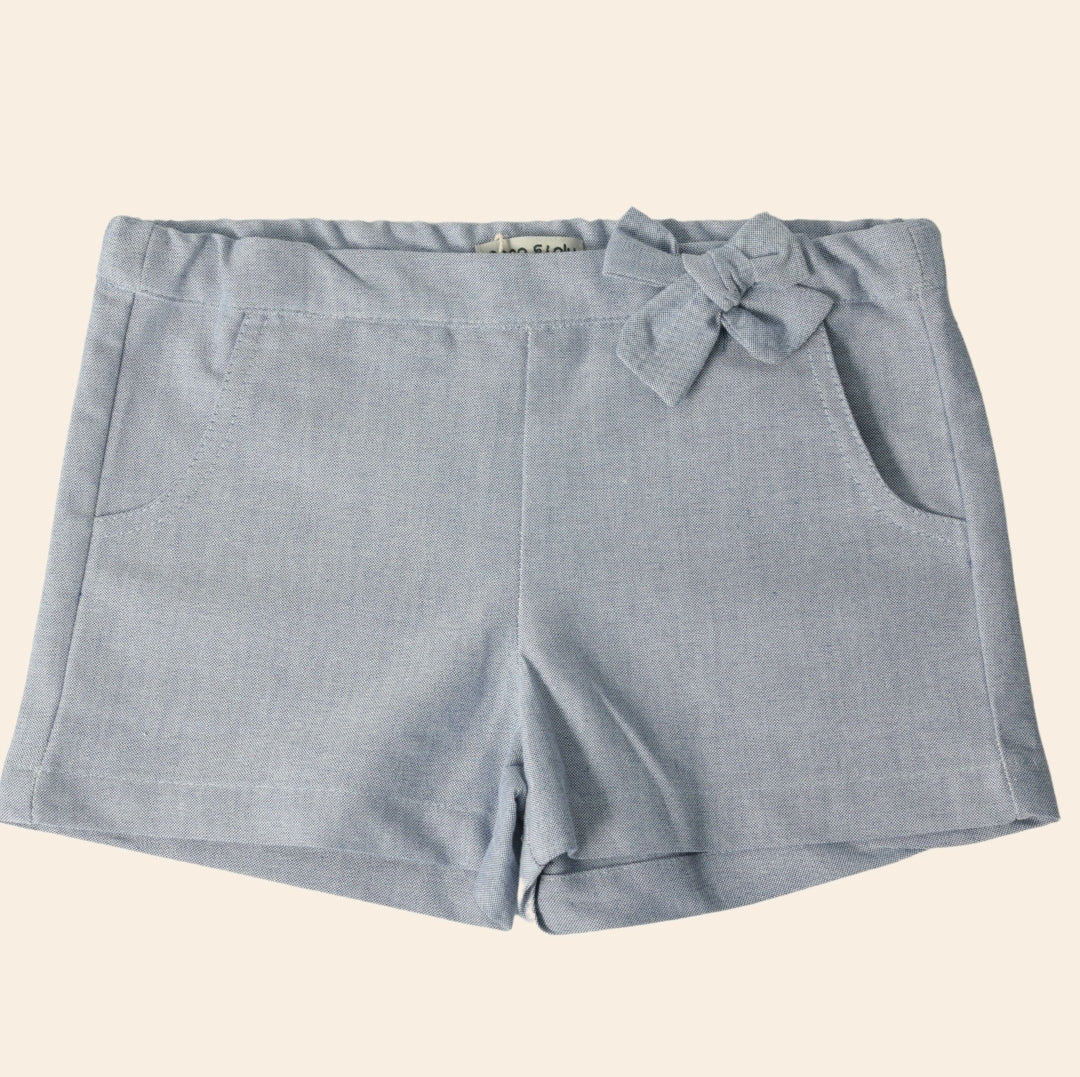 Short Loly papillon bleu gris
