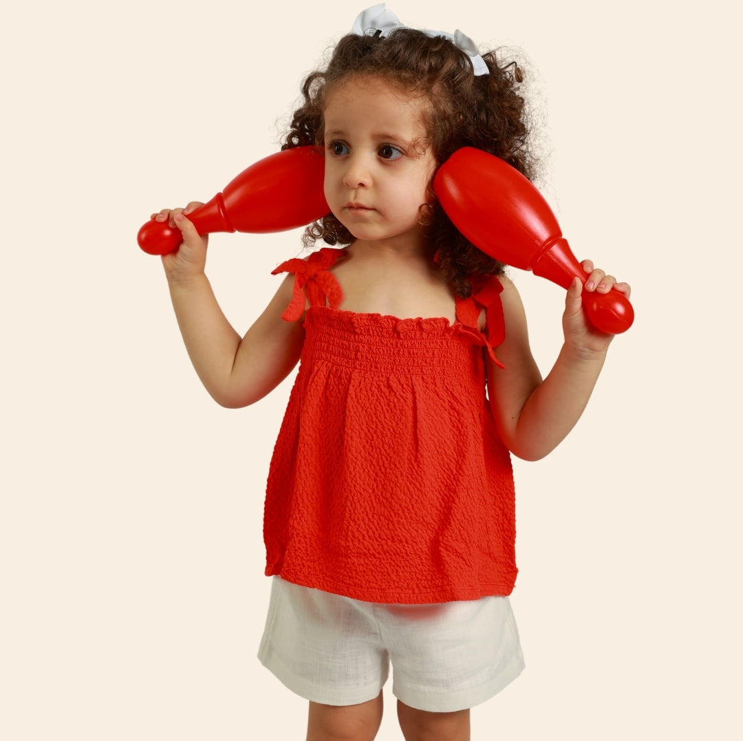 Tunique Lyn rouge corail