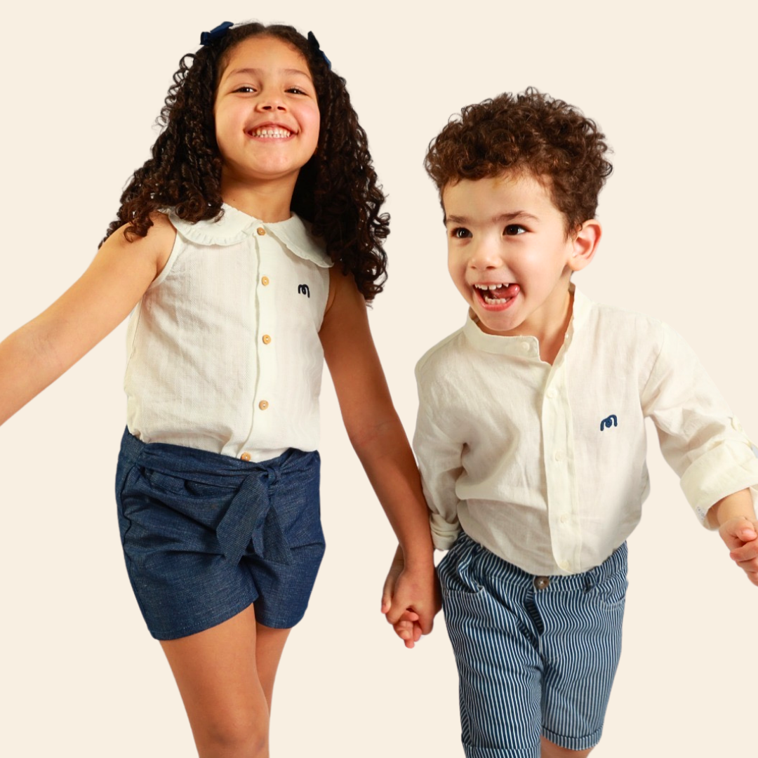 Chemise Loly blanche brodée