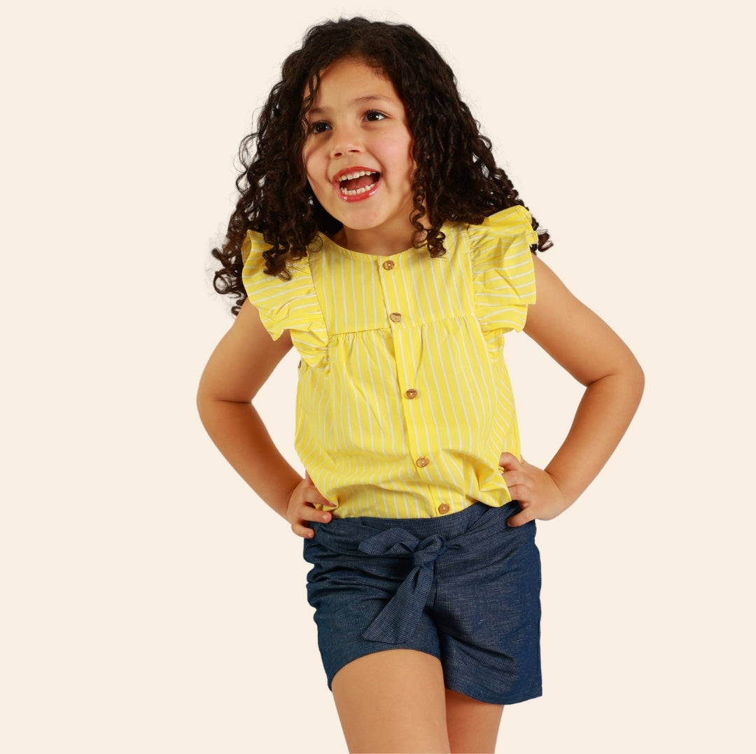 Chemise Zayna jaune rayée