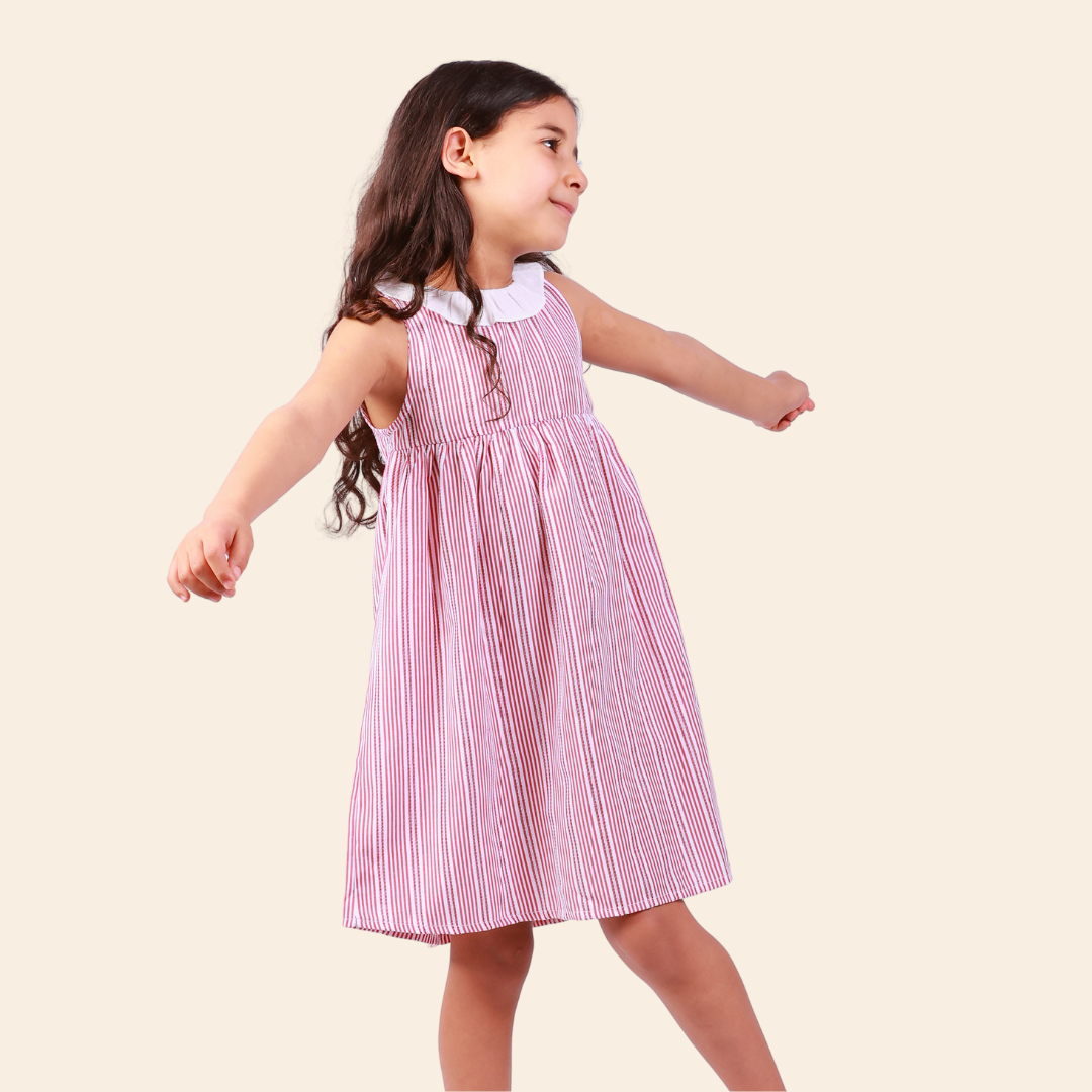 Robe Alya brodée rouge