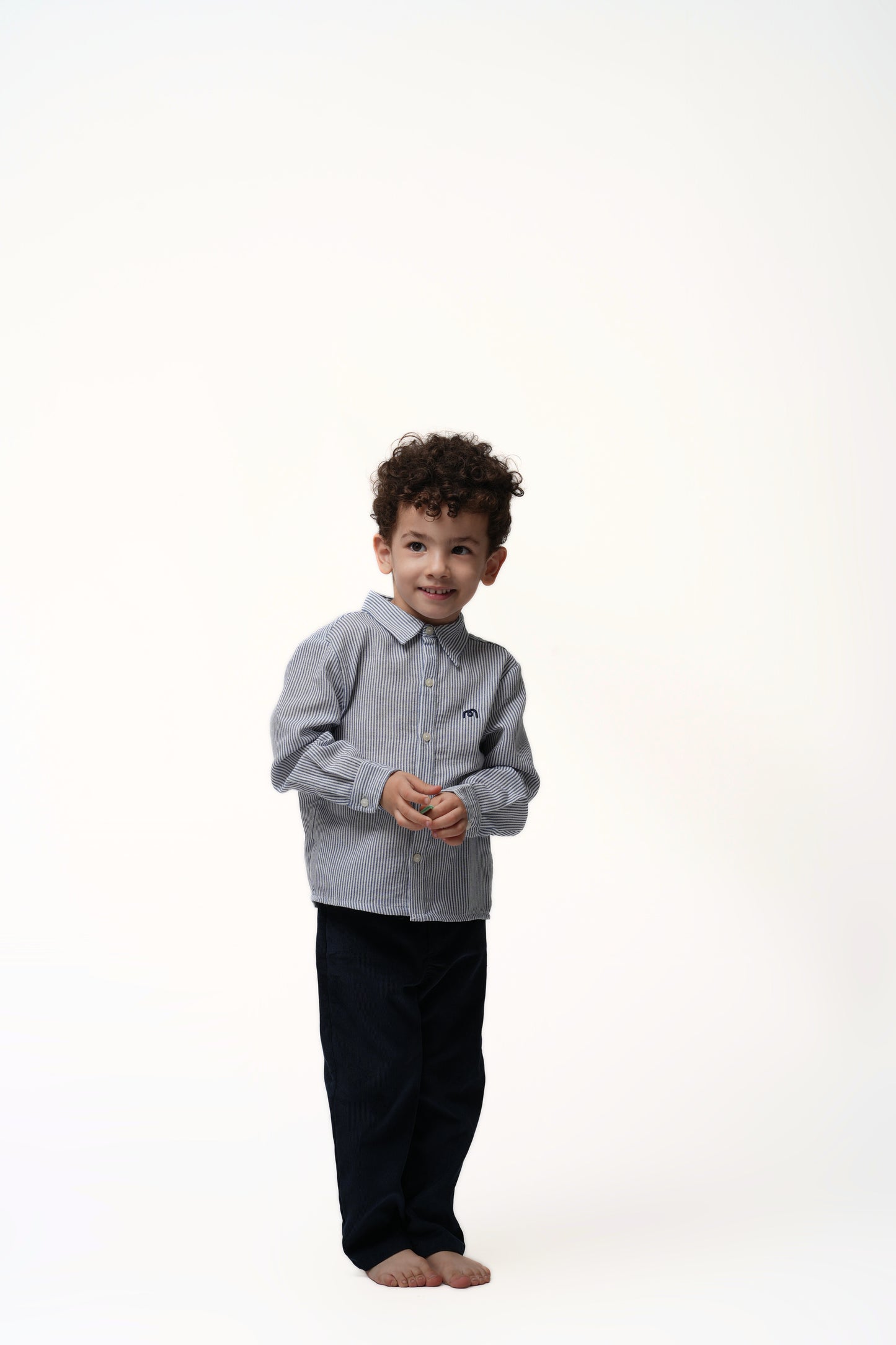 Pantalon Moon velour bleu nuit