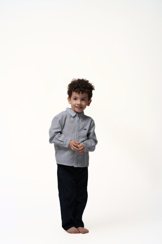 Pantalon Moon velour bleu nuit