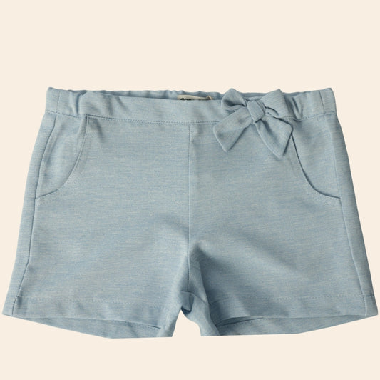 Short Loly papillon bleu clair chiné