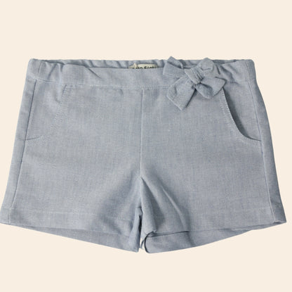 Short Loly papillon bleu gris