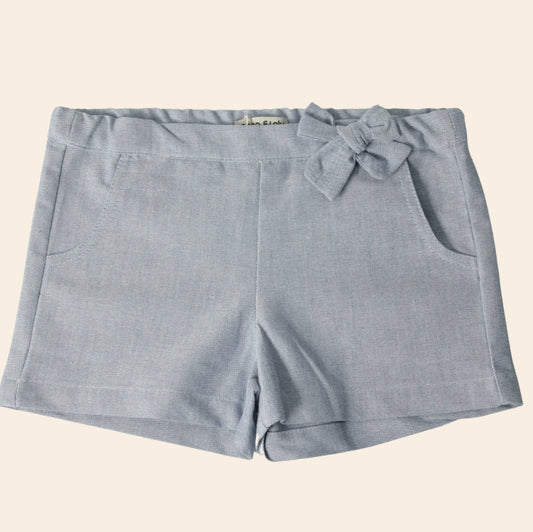 Short Loly papillon bleu gris