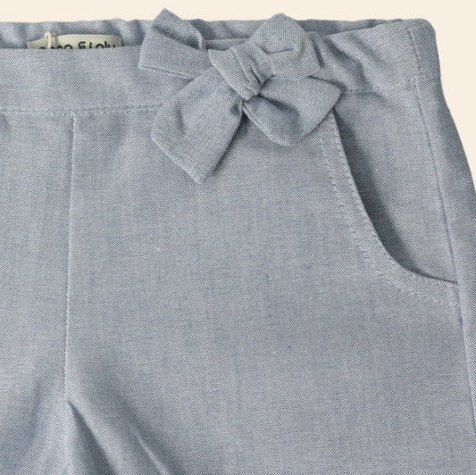 Short Loly papillon bleu gris