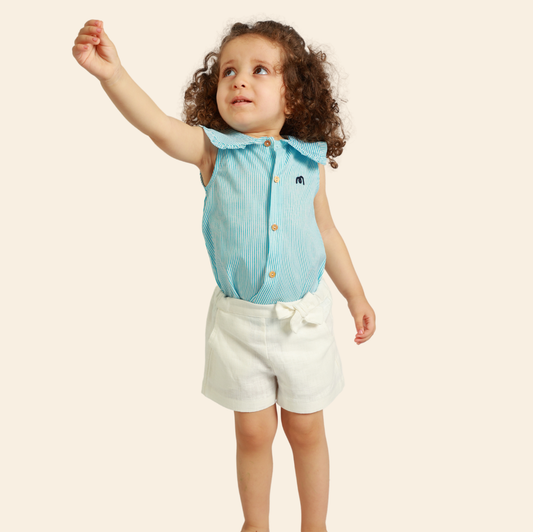 Short Loly papillon blanc
