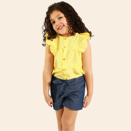 Chemise Zayna jaune rayée