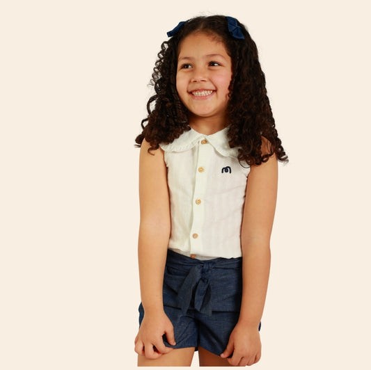 Chemise Loly blanche brodée