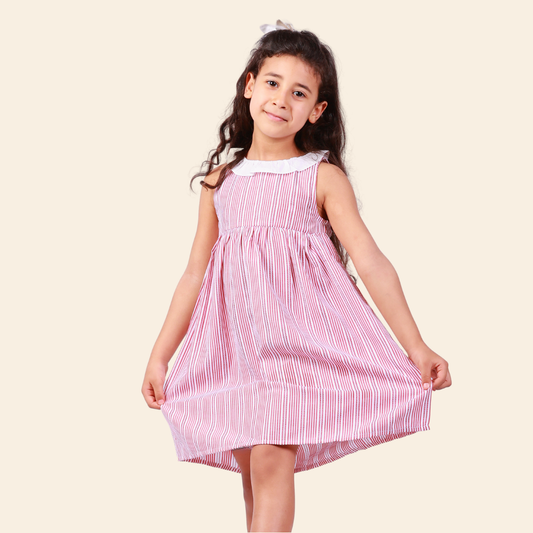 Robe Alya brodée rouge