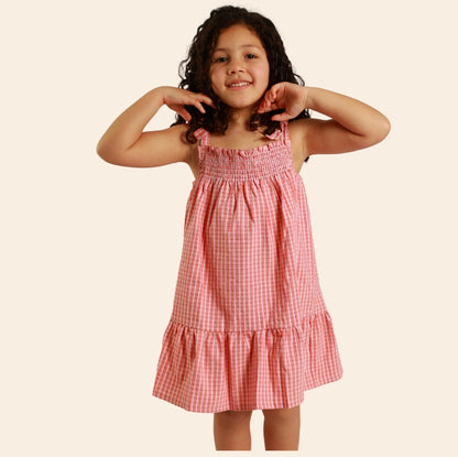 Robe Ania corail à bretelles