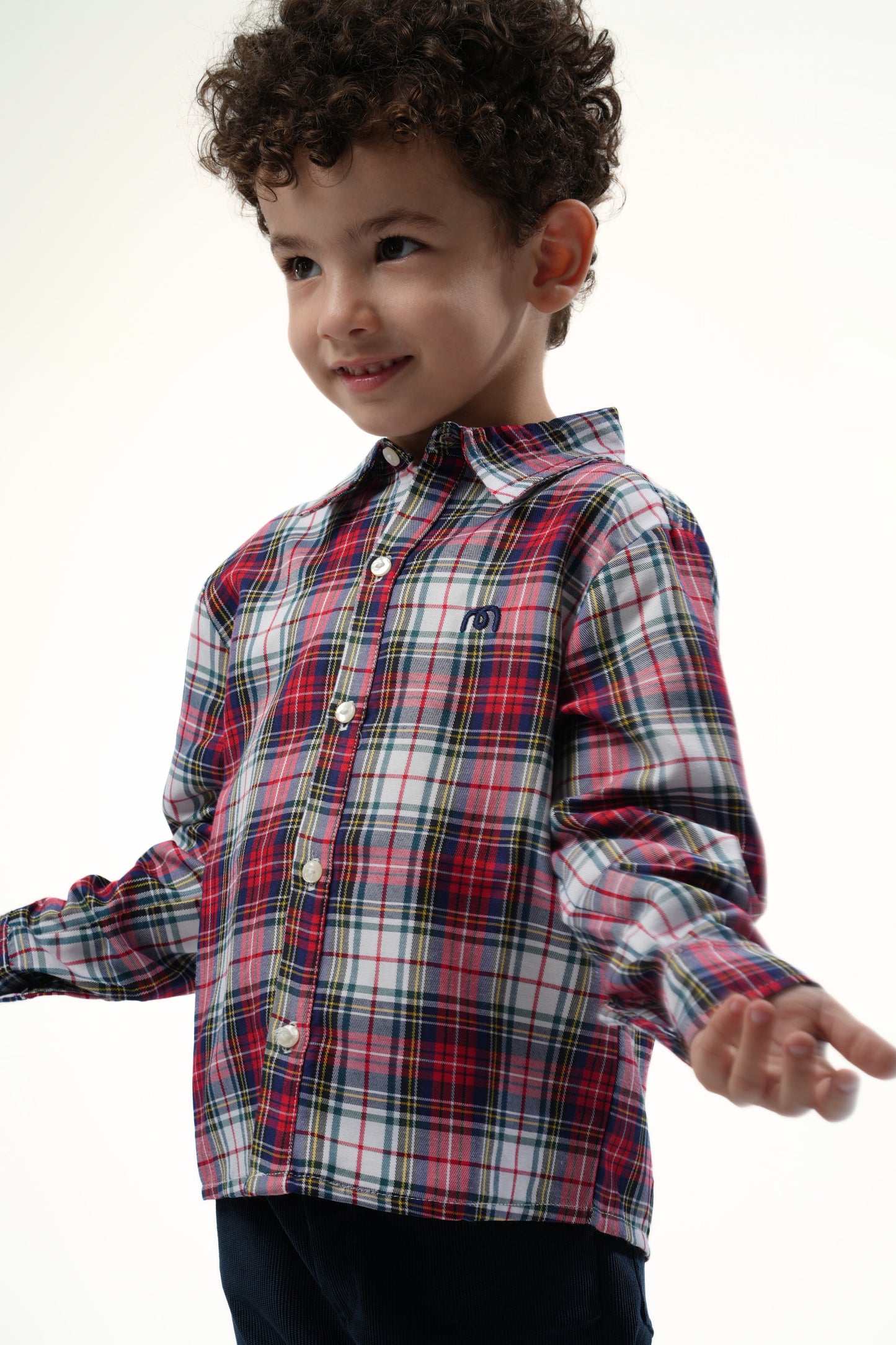 Chemise Moon à carreaux rouge et bleu