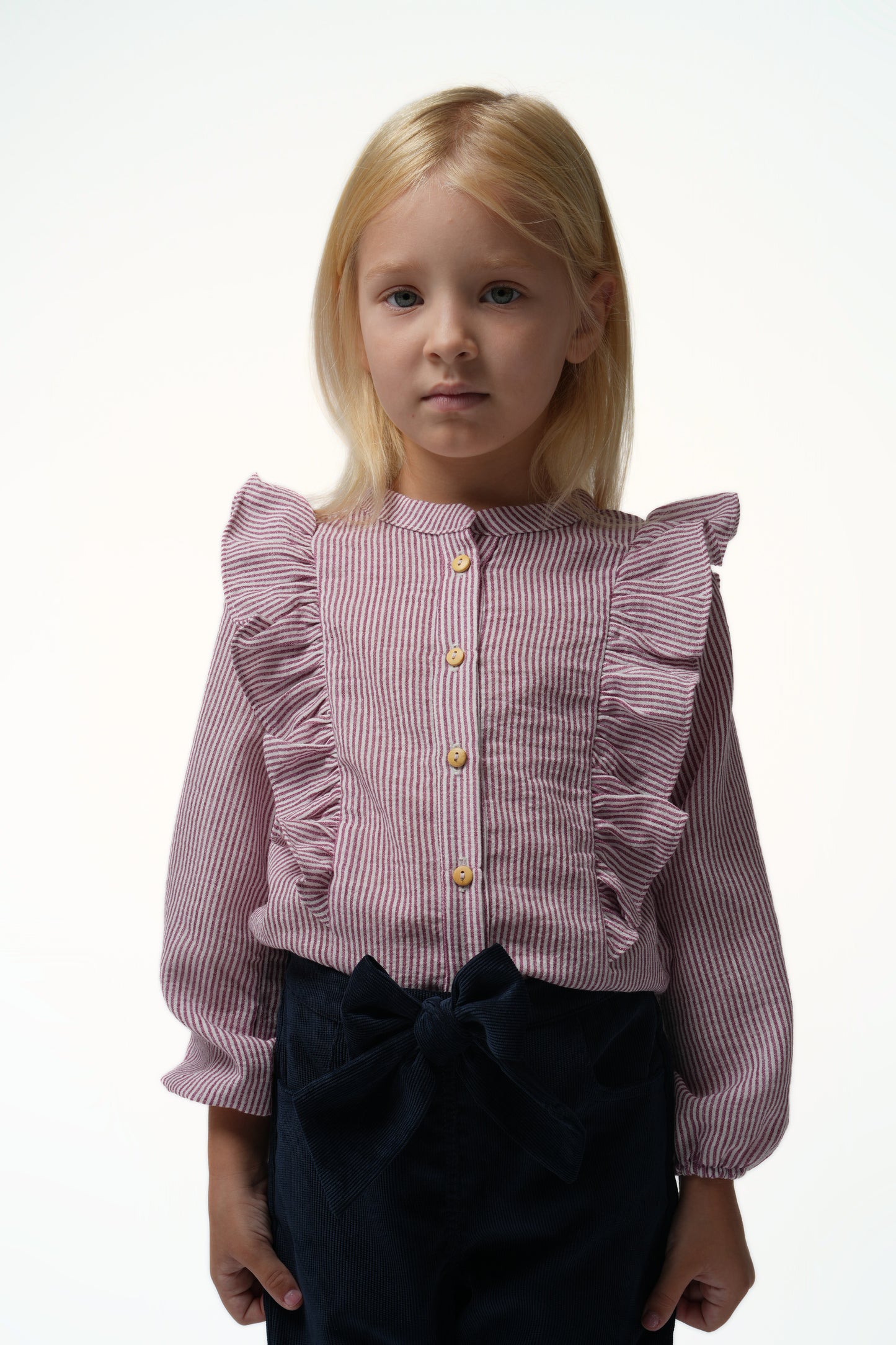 Chemise Illy rayures bordeaux