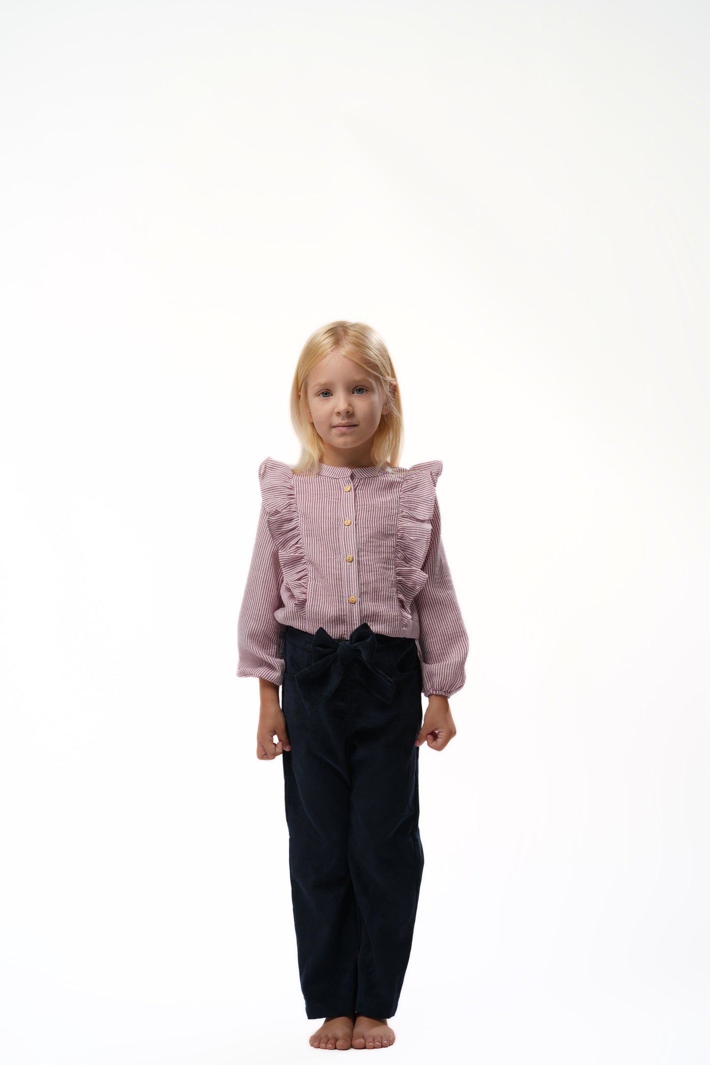 Pantalon Loly velour bleu