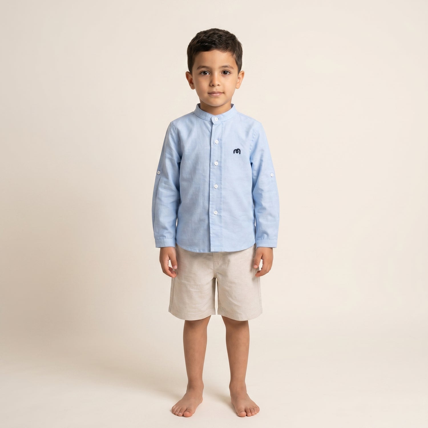 Chemise Moon carreaux bleu ciel