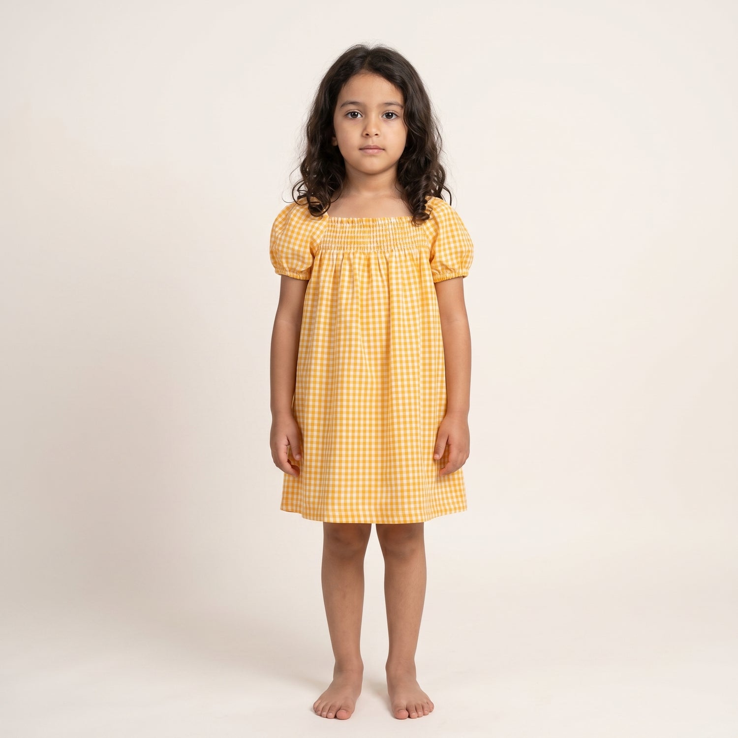 Robe Dalya carreaux jaune
