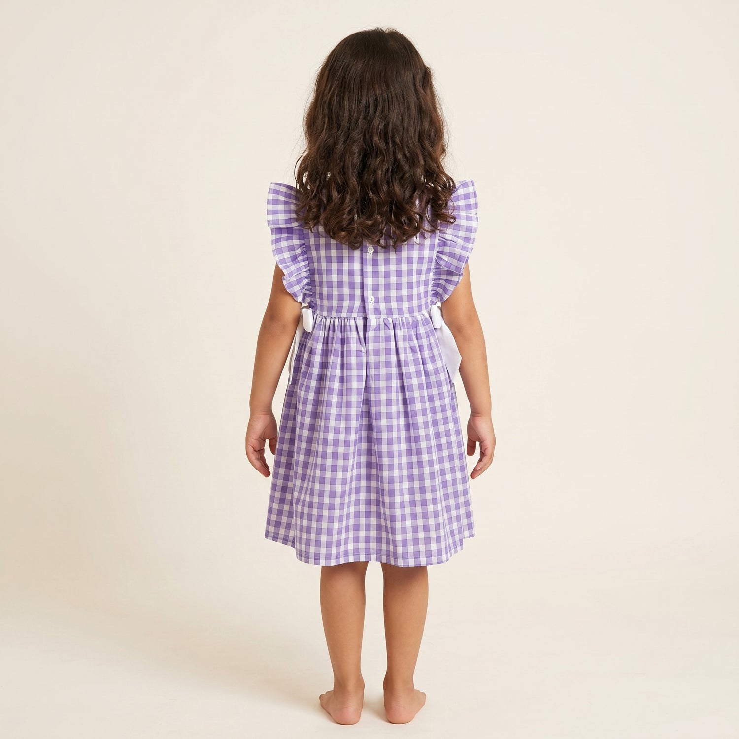 Robe Loly carreaux violet