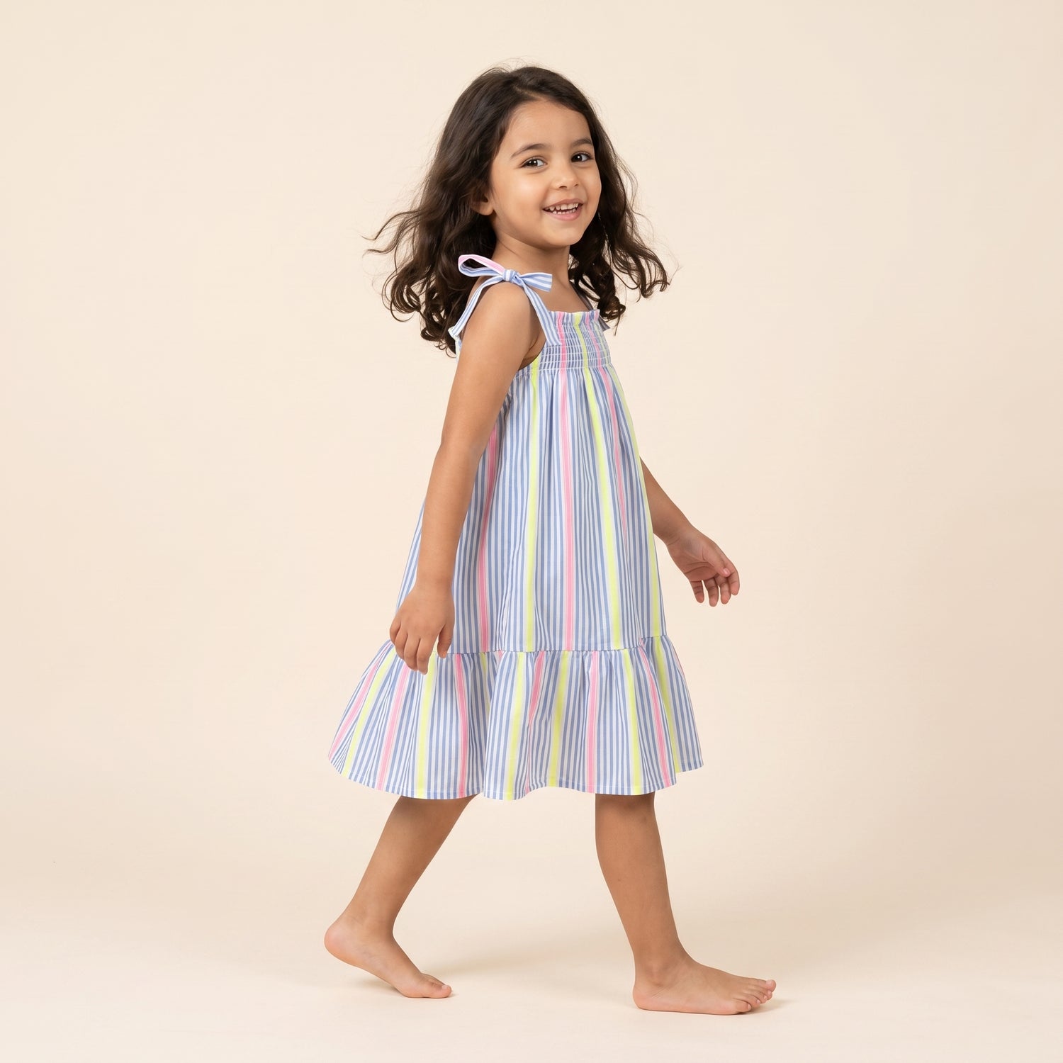 Robe Ania Rayée Tricolore