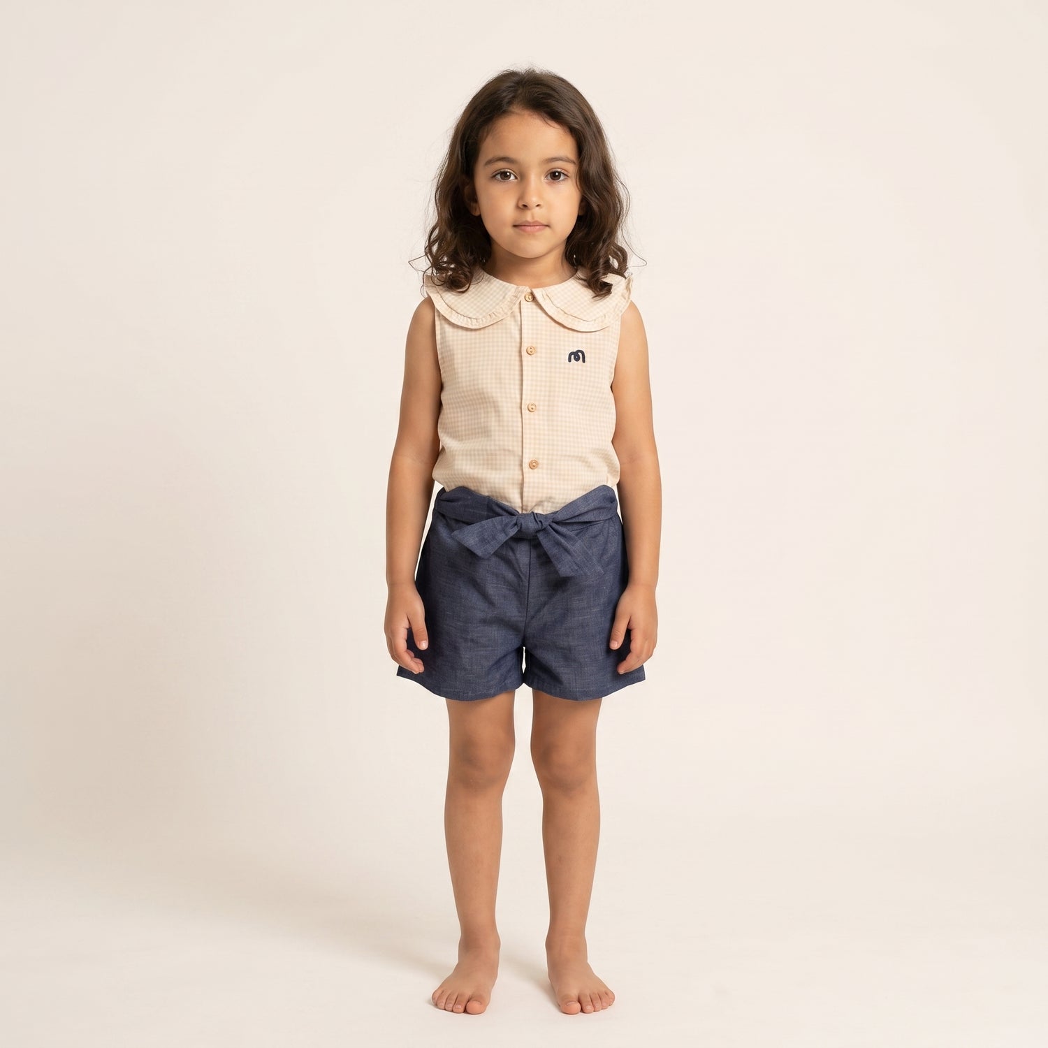Chemise Loly carreaux beige