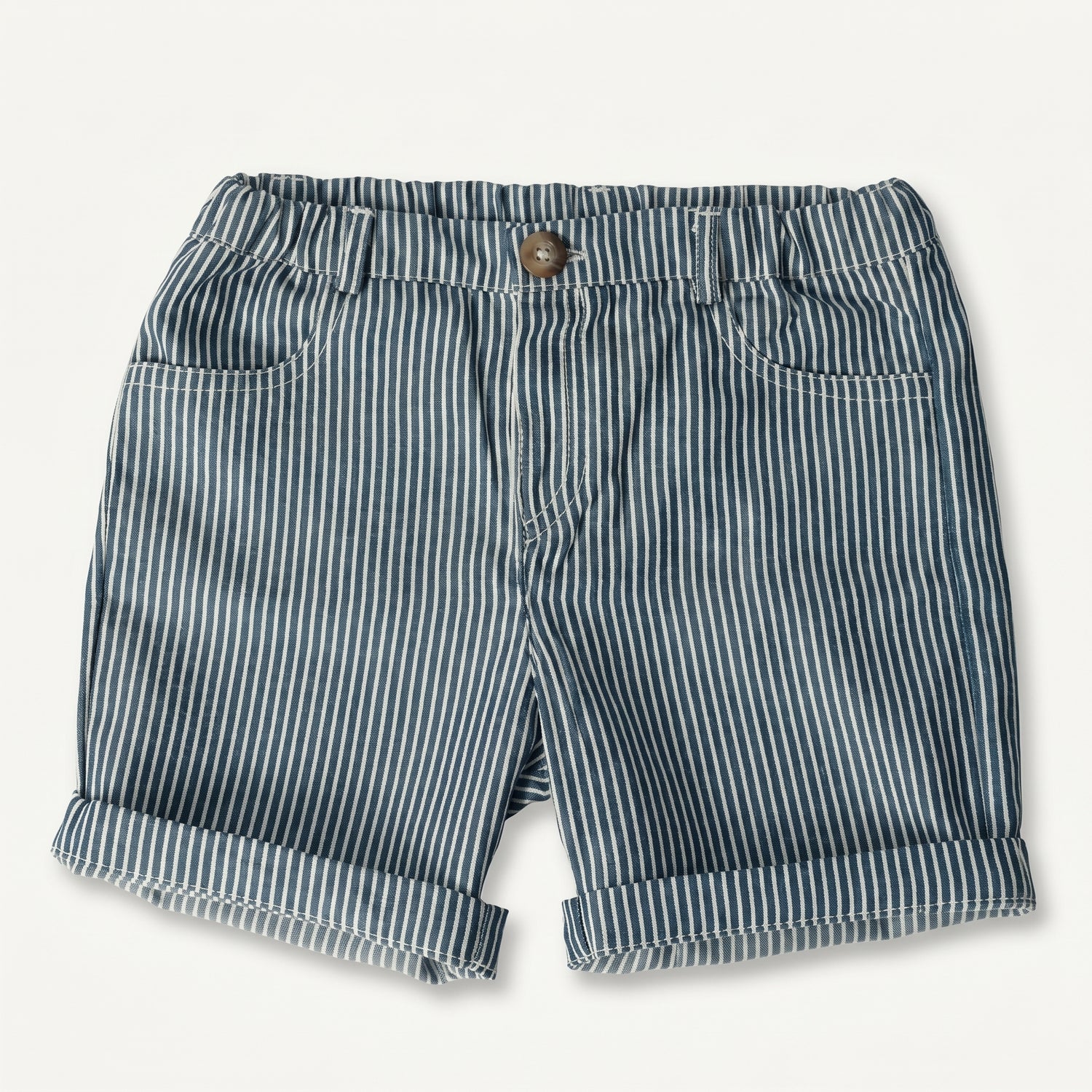 Short Moon bleu rayée blanc
